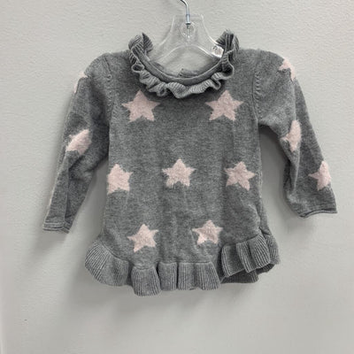 6M: Miniclasix Knit Star Sweater w/ Pink Leggings