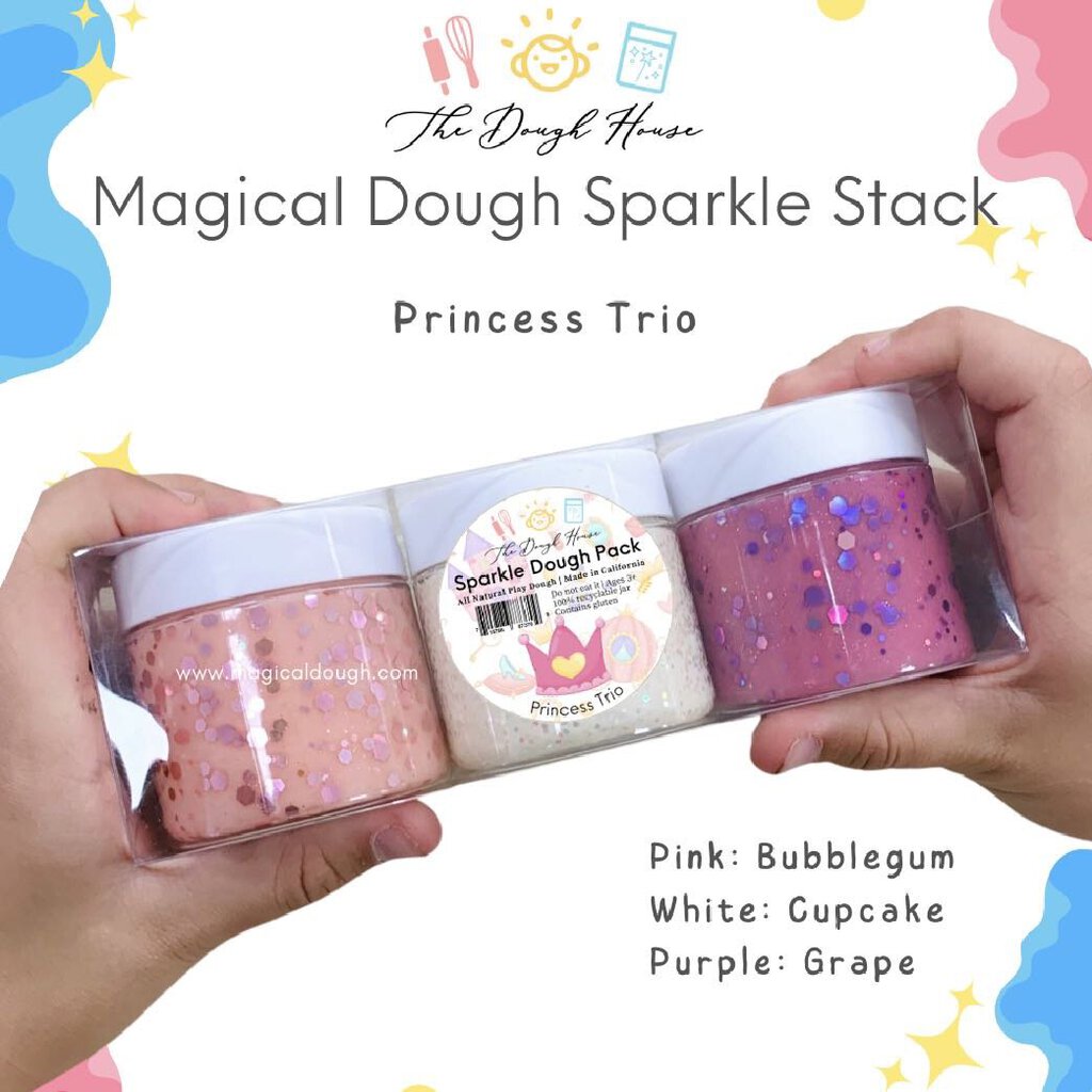 The Dough House Sparkle Dough - Princess Trio 3-Pack