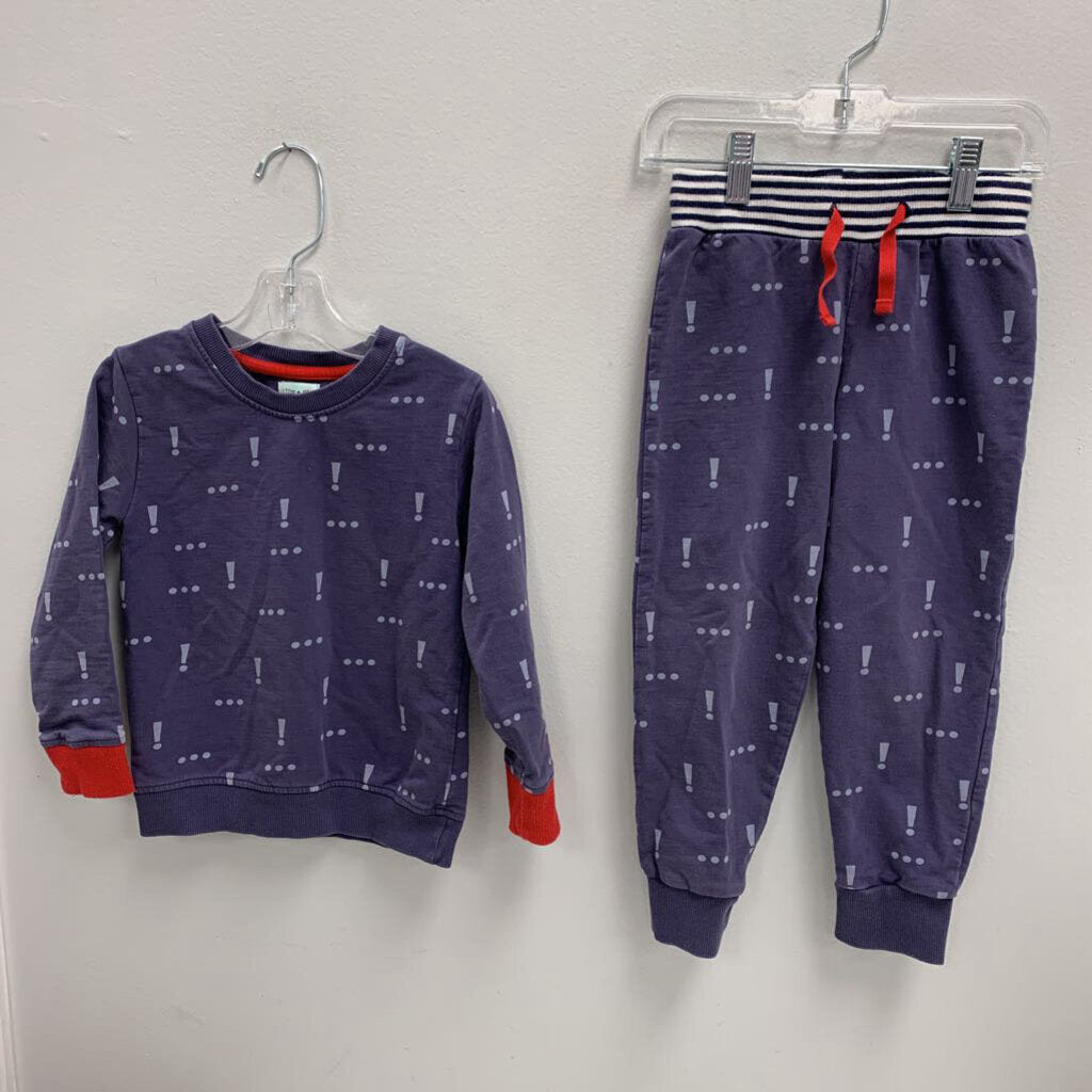 4-5: Lilly + Sid punctuation print 2pc sweat suit