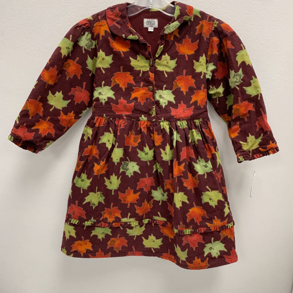 4: Crab Tango Leaves print dress