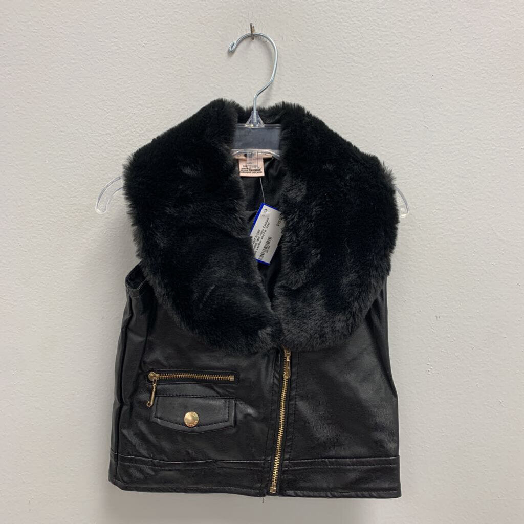 18M: Juicy Couture Faux Leather and Fur Vest