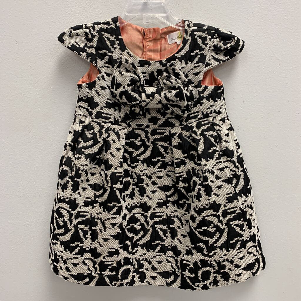 3T: Right Bank Babies Geometric Bowed Dress