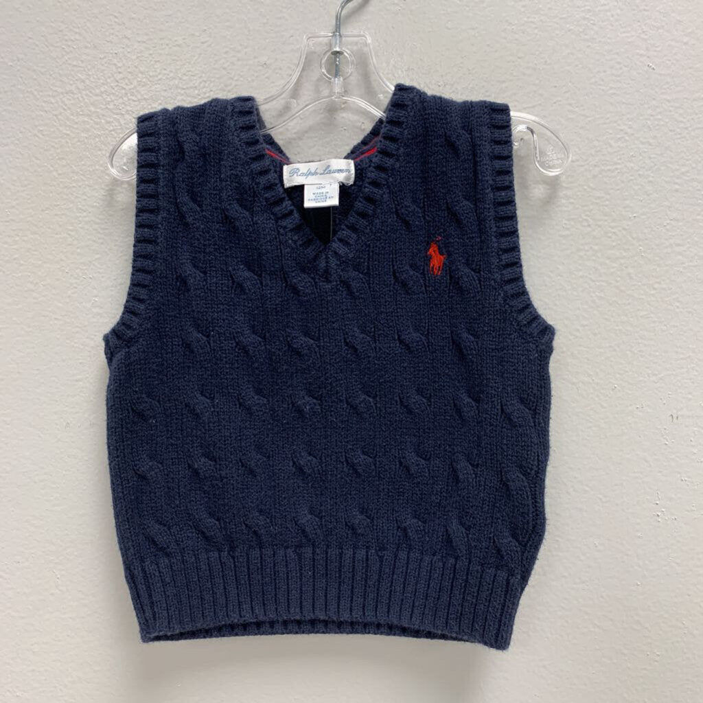 12M: Ralph Lauren Cable Sweater Vest