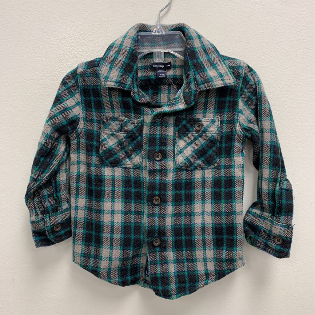 18-24M: Baby Gap Plaid Cotton Flannel Shirt