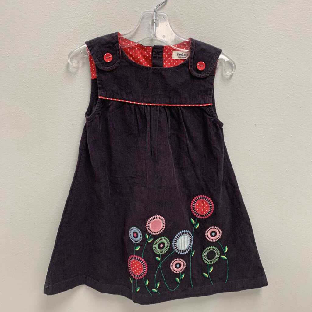 18-24M: Beebay Flower Applique Corduroy Jumper