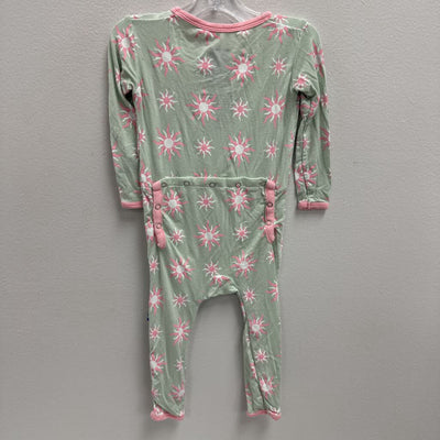 12-18M: KicKee Pants Sunburst Print Convertible Footie Pajamas w/ Butt Flap