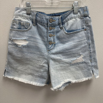 14: Hippie Girl Distressed Light Denim Shorts