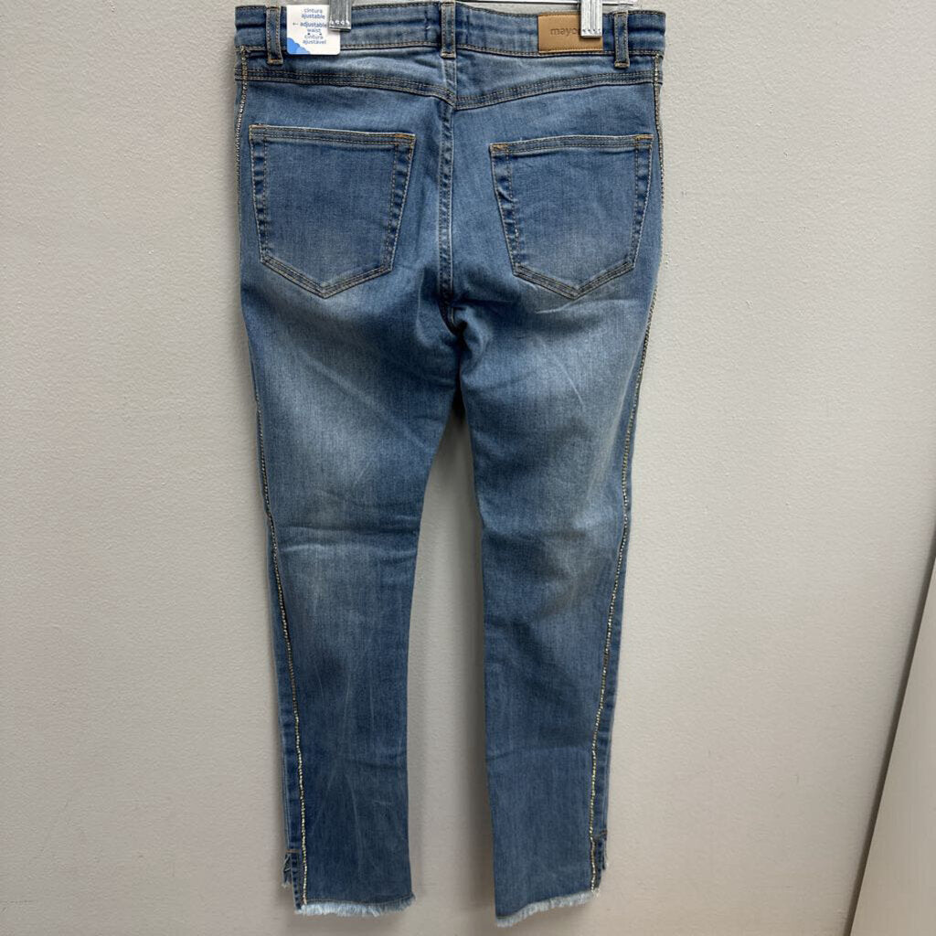 12: Mayoral Girls' Light Blue Distressed Jeans (NWT)