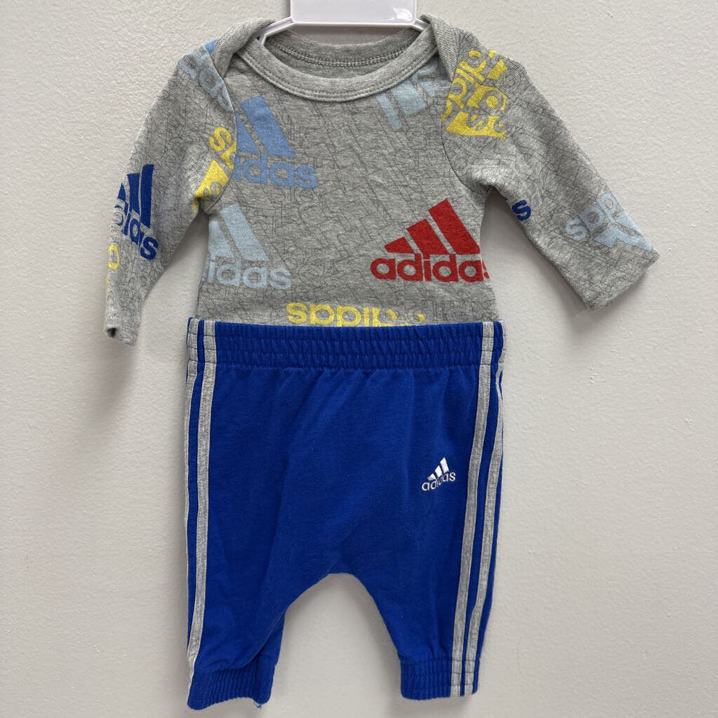 3M: Adidas logo print 2pc set