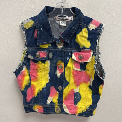 12: Flowers by Zoe color bleached distressed jean vest