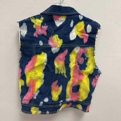 12: Flowers by Zoe color bleached distressed jean vest