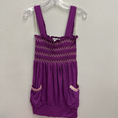 7-8: Sallymiller smocked summer top w/ pockets