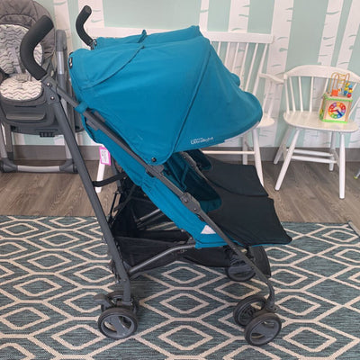 Joovy Twin Groove Ultralight Double Umbrella Stroller - Turquoise (AS-IS small holes back fabric)