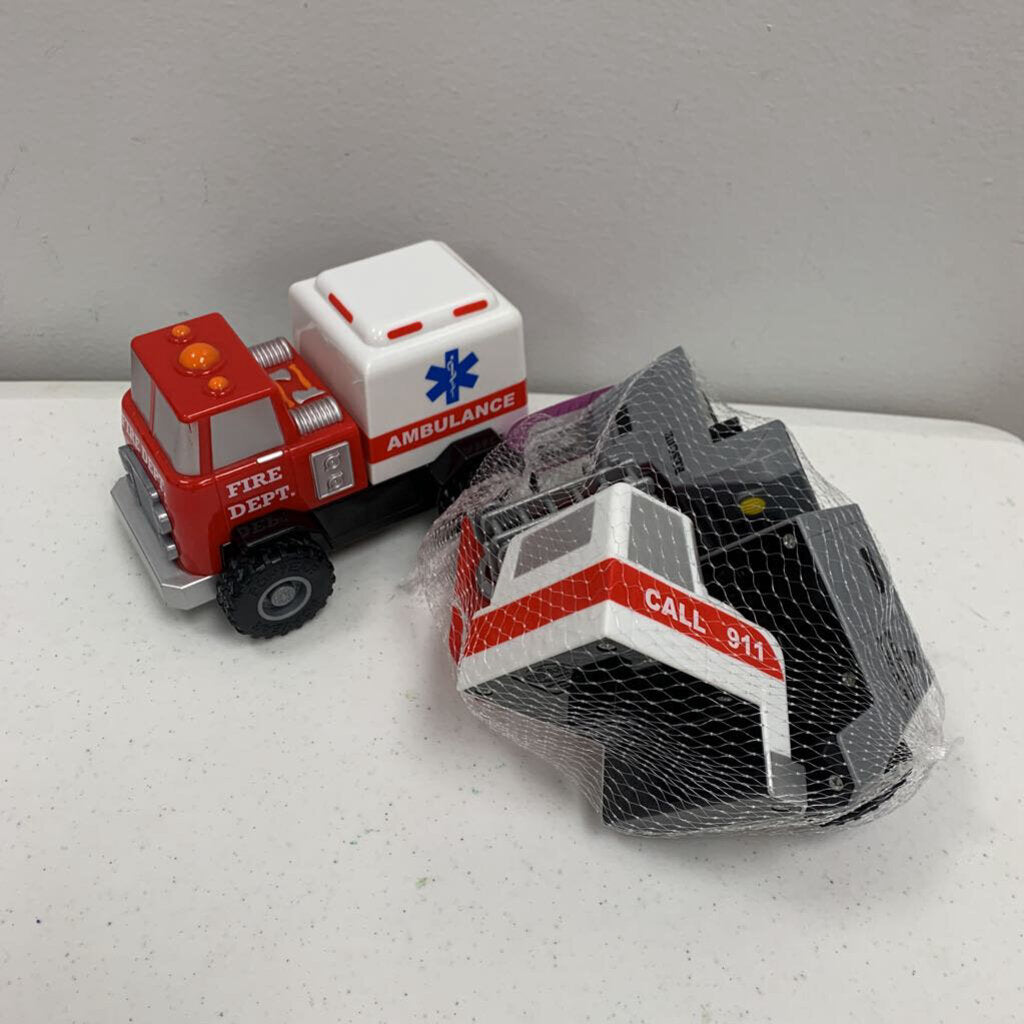 Popular Playthings Build-A-Truck Magnetic Fire & Rescue Vehicles