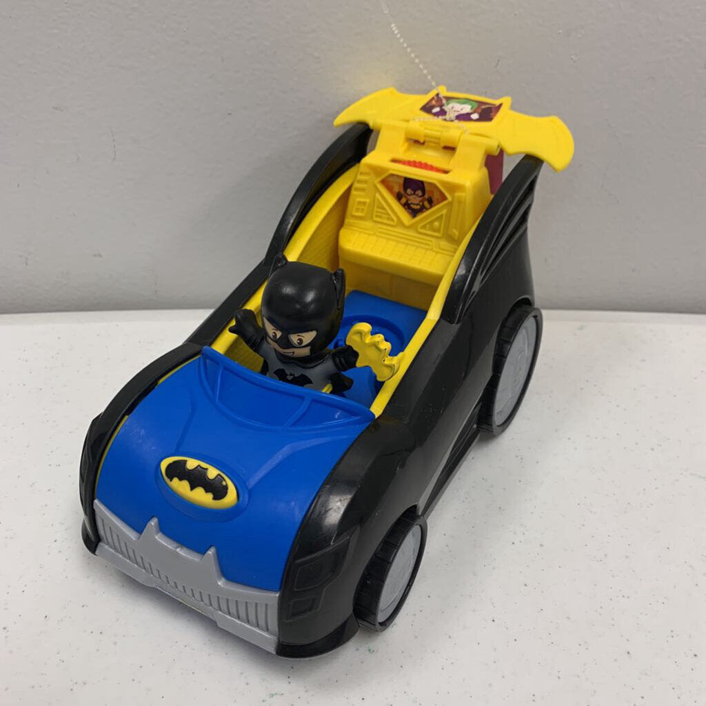 Fisher-Price Little People DC Super Friends 2-in-1 Batmobile w/accessories as shown