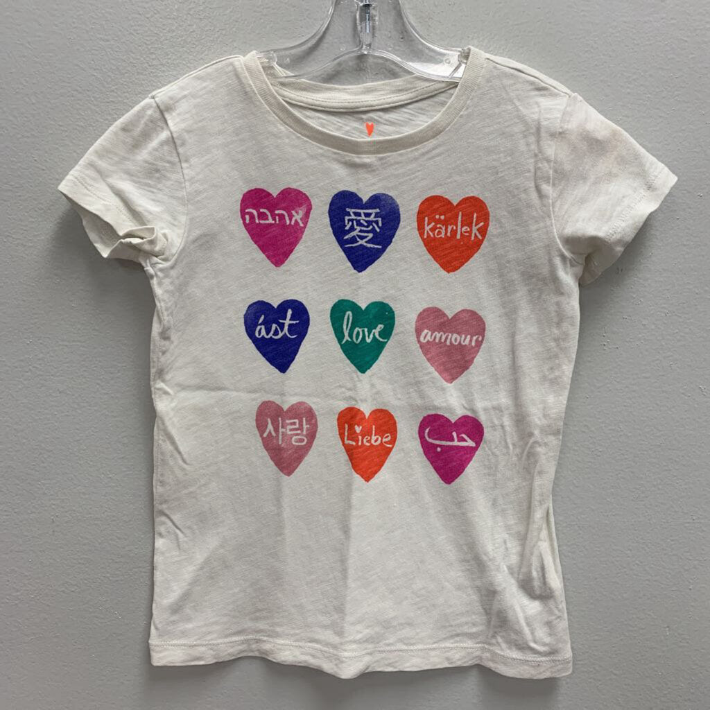 6-7: Crewcuts hearts print front t-shirt