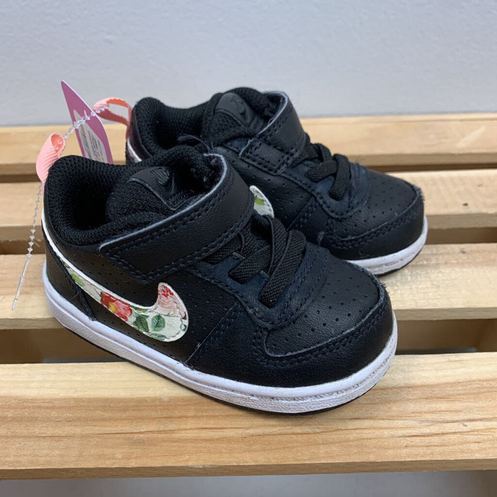 5: Nike Floral Leather Velcro Sneakers