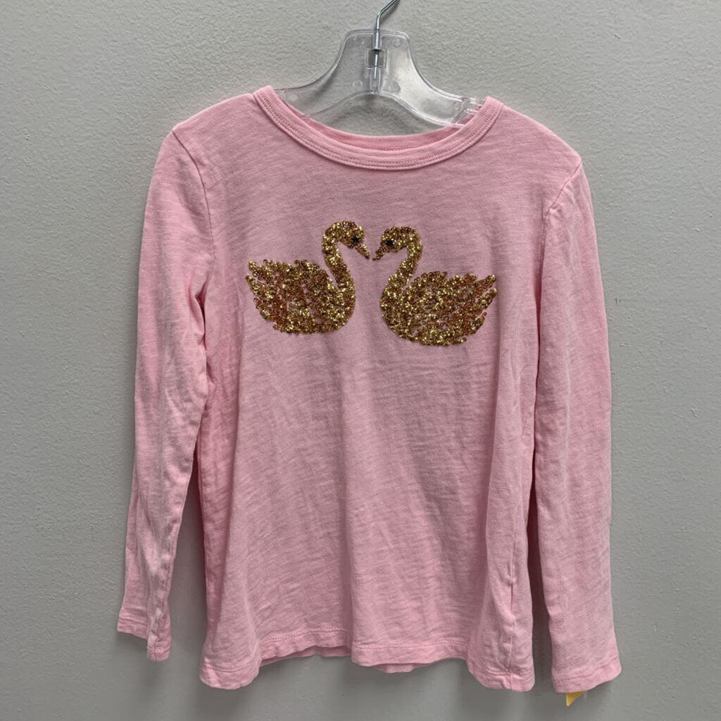 6-7: Crewcuts Sequin Swan T-Shirt