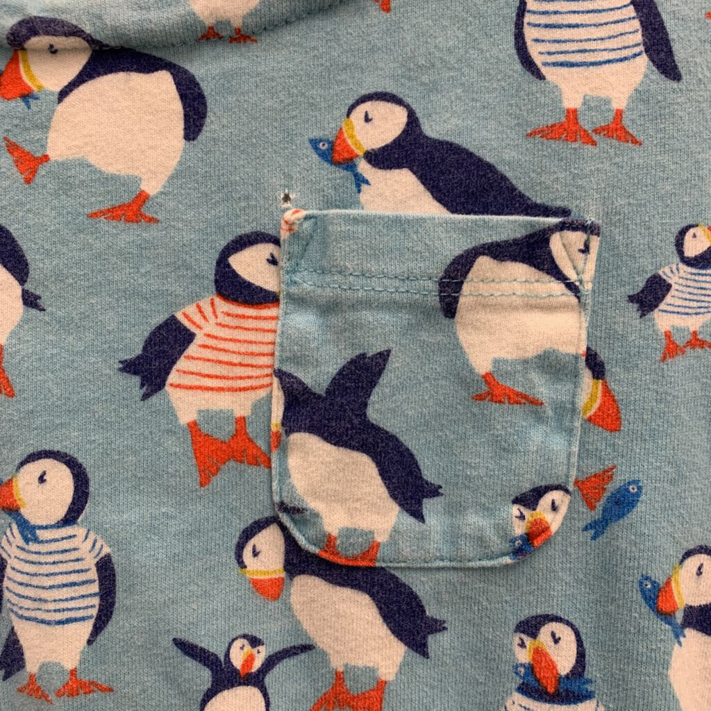 7-8: Mini Boden Puffin Pocket Dress AS IS