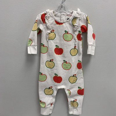 9-12M: Monica + Andy apple print romper