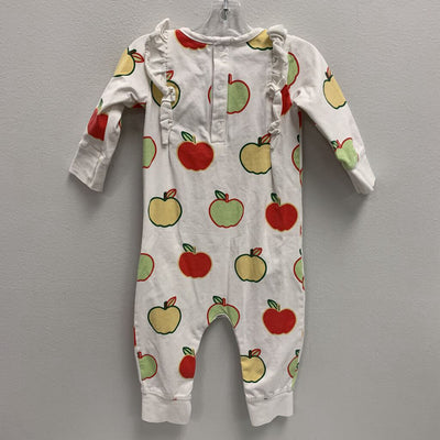 9-12M: Monica + Andy apple print romper