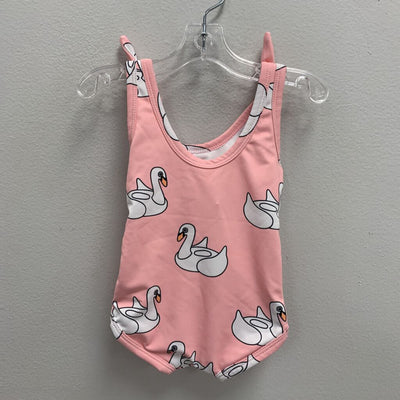 6-9M: Swan Print Swimsuit