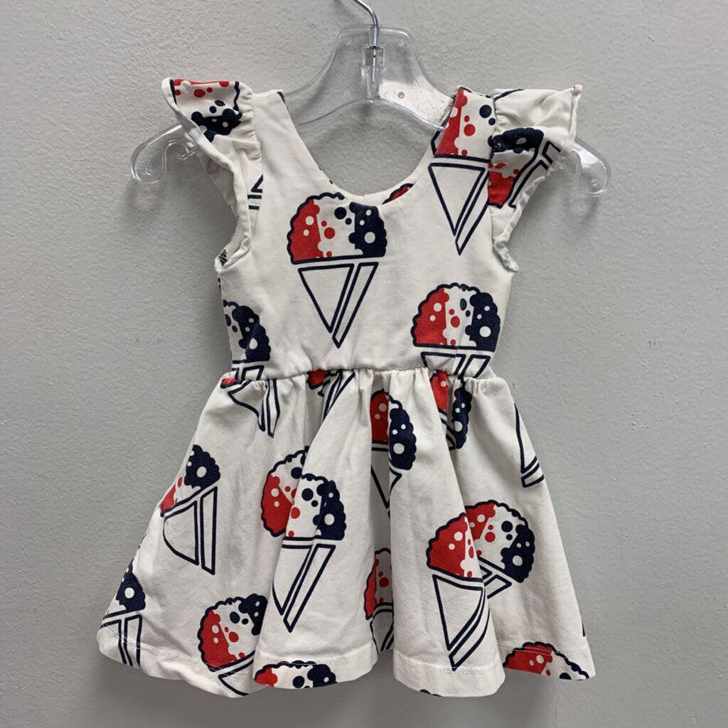 6-12M: Monica + Andy ice cream cone print summer dress