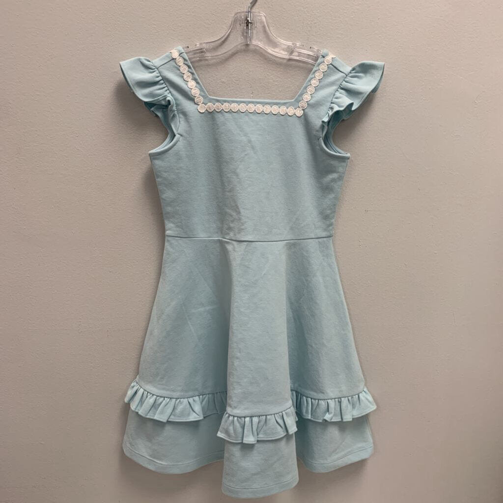 7: Janie and Jack embroidered neckline & ruffle hem dress NWT