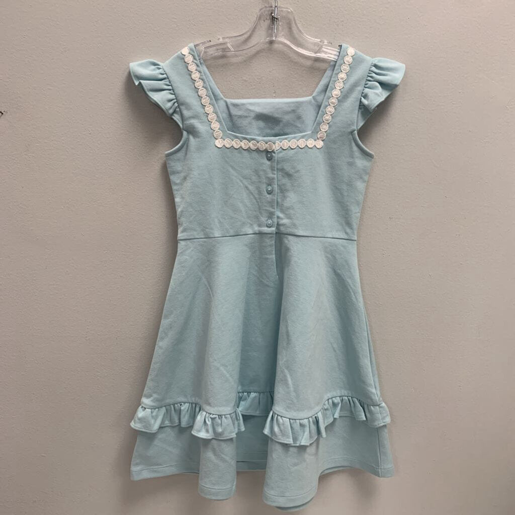 7: Janie and Jack embroidered neckline & ruffle hem dress NWT