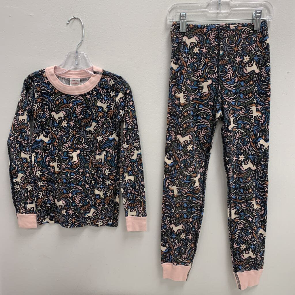 8: Hanna Andersson unicorn & floral print pajama set