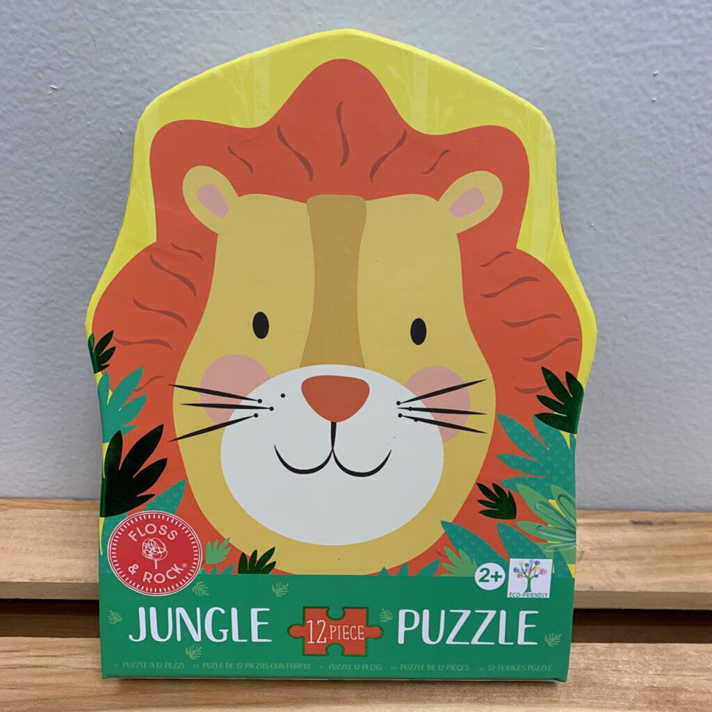 Lion 12pc Shaped Jigsaw with Shaped Box