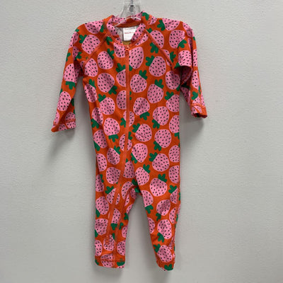 6-12M: Hanna Andersson Strawberry Print Rash Guard Swimsuit AS IS