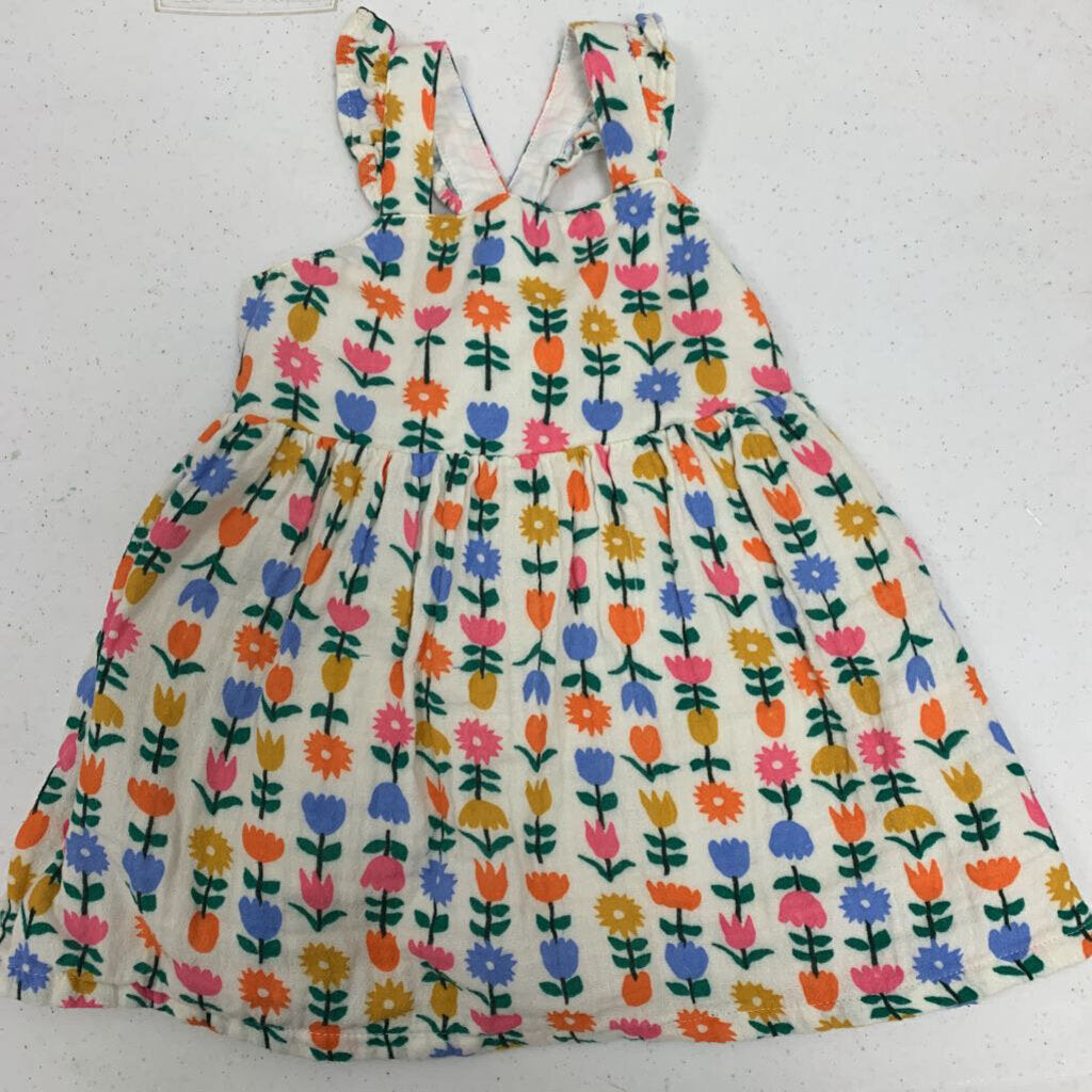 6-12M: Hanna Andersson Smocked Tulip Print Dress w/ Adjustable Straps