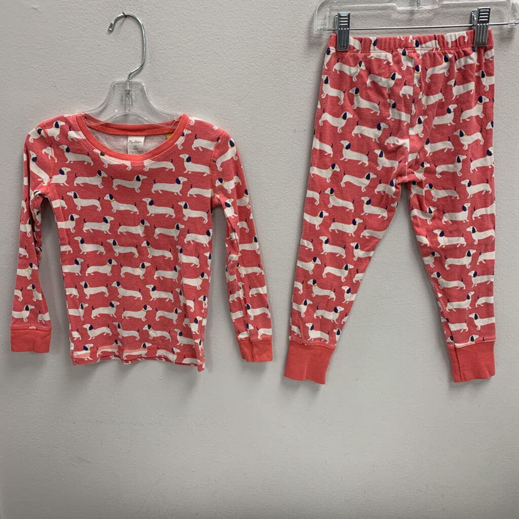 4Y: Mini Boden dachshund print pajama set