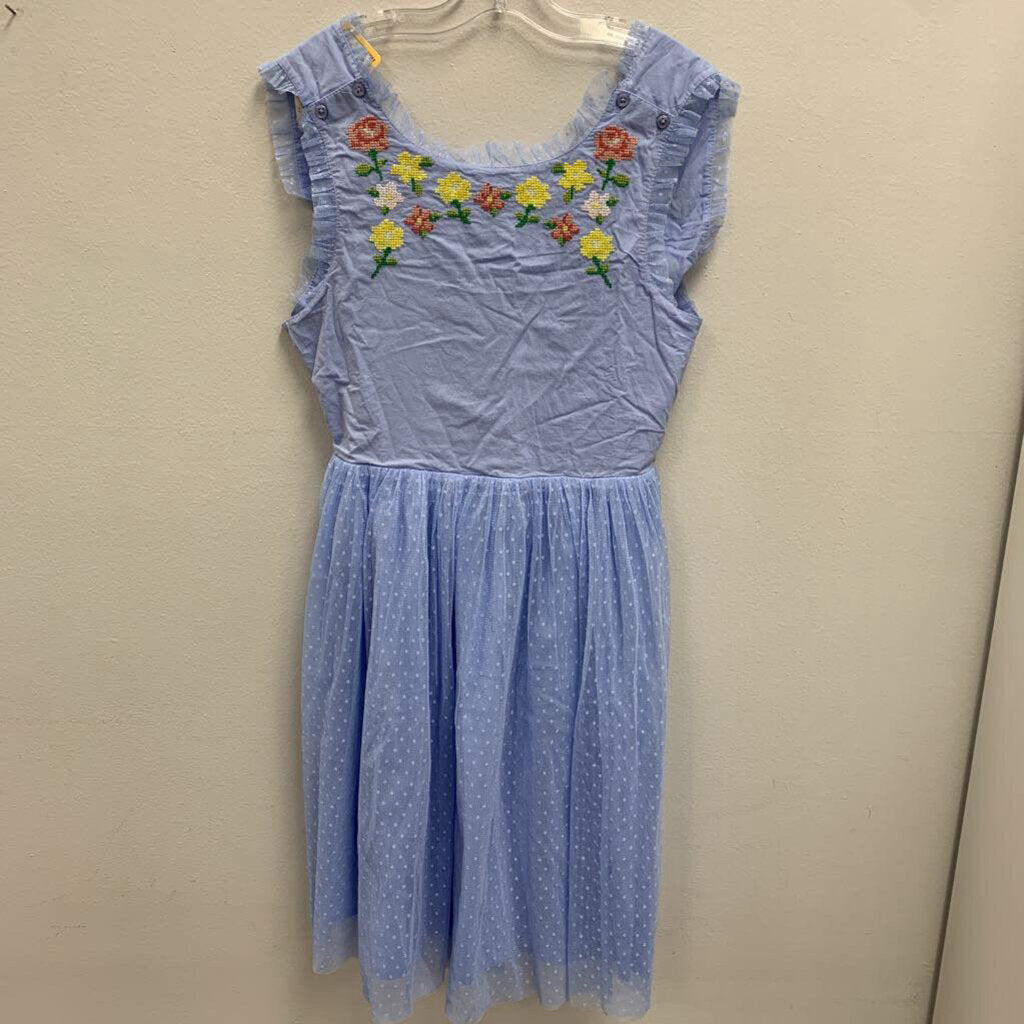 13-14Y: Mini Boden Floral Applique Dress w/ Tulle Skirt