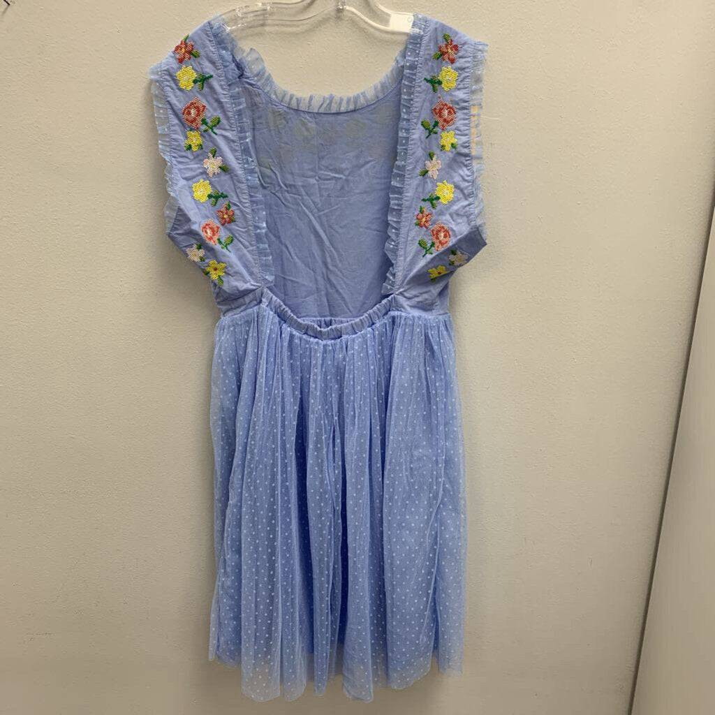 13-14Y: Mini Boden Floral Applique Dress w/ Tulle Skirt