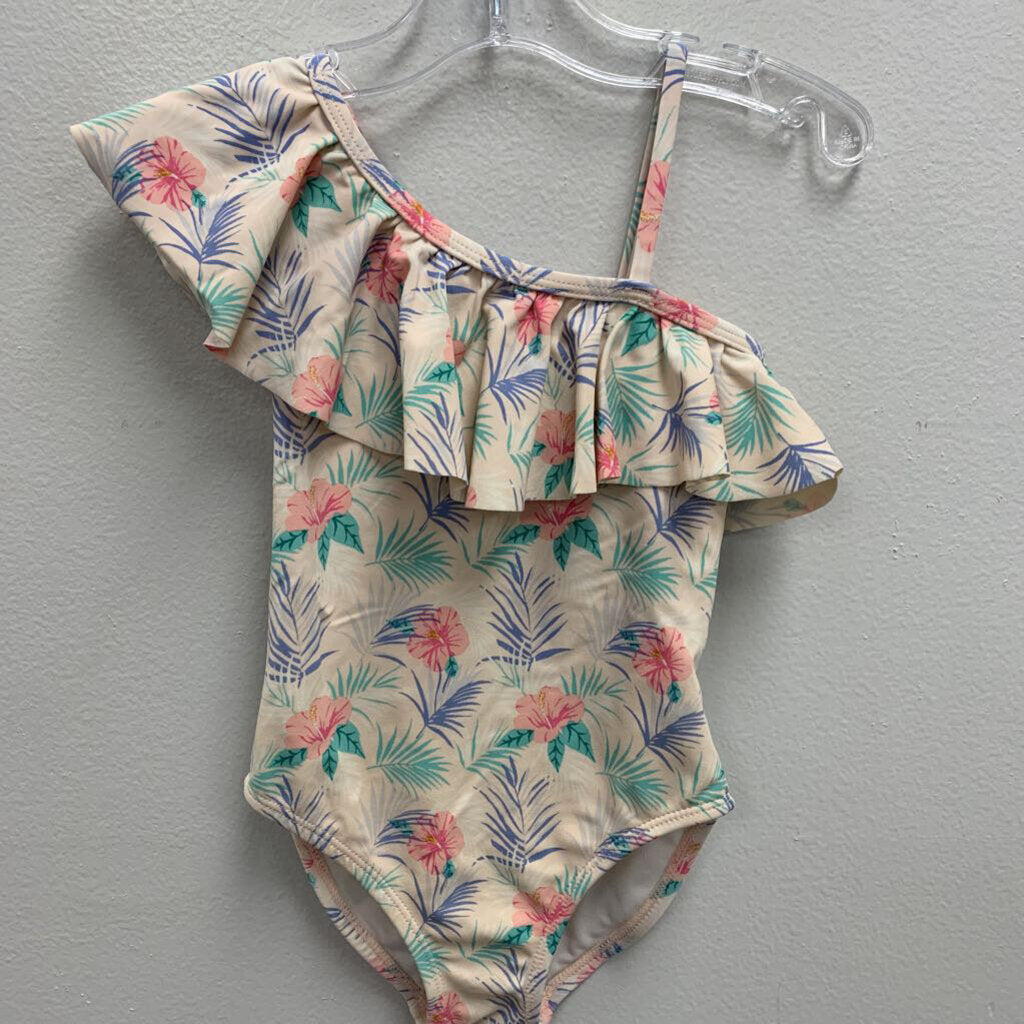 2T: Janie and Jack floral cold shoulder ruffle swimsuit