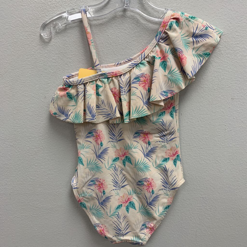 2T: Janie and Jack floral cold shoulder ruffle swimsuit