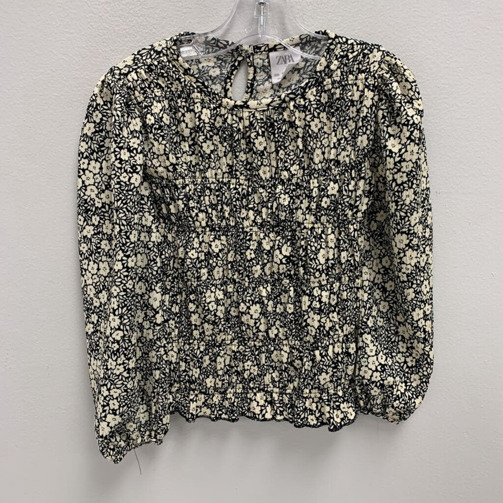 6-7: Zara floral smocked blouse