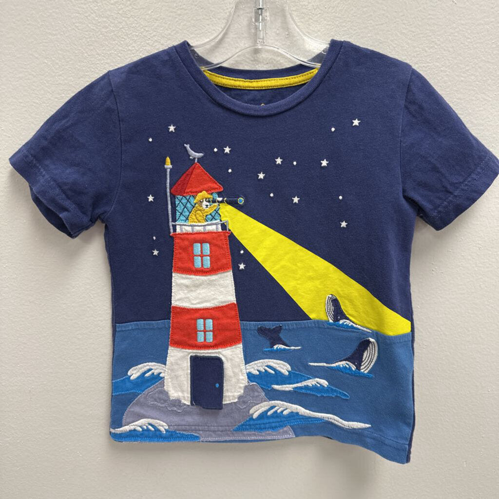 4-5Y: Mini Boden Lighthouse Applique T-Shirt