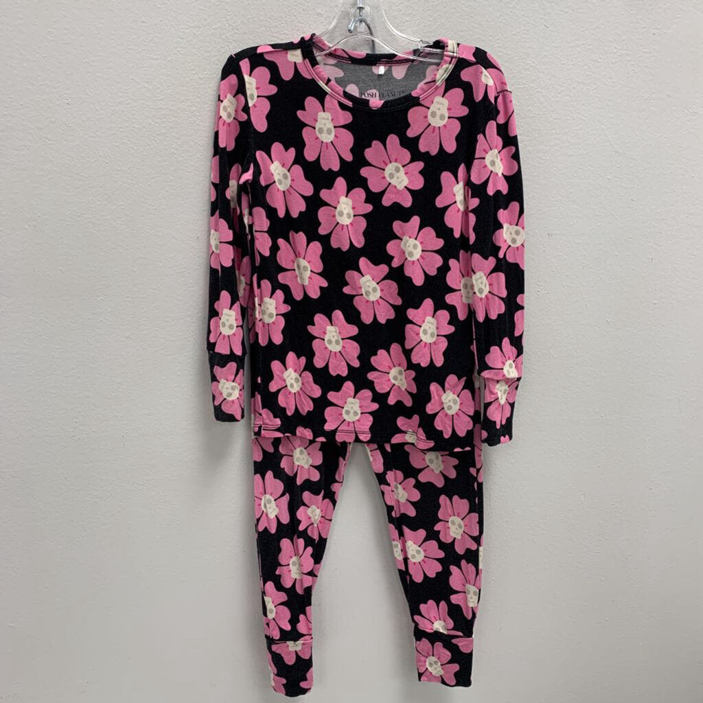 3T-4T: Posh Peanut Daisy/Skull Face print pajama set