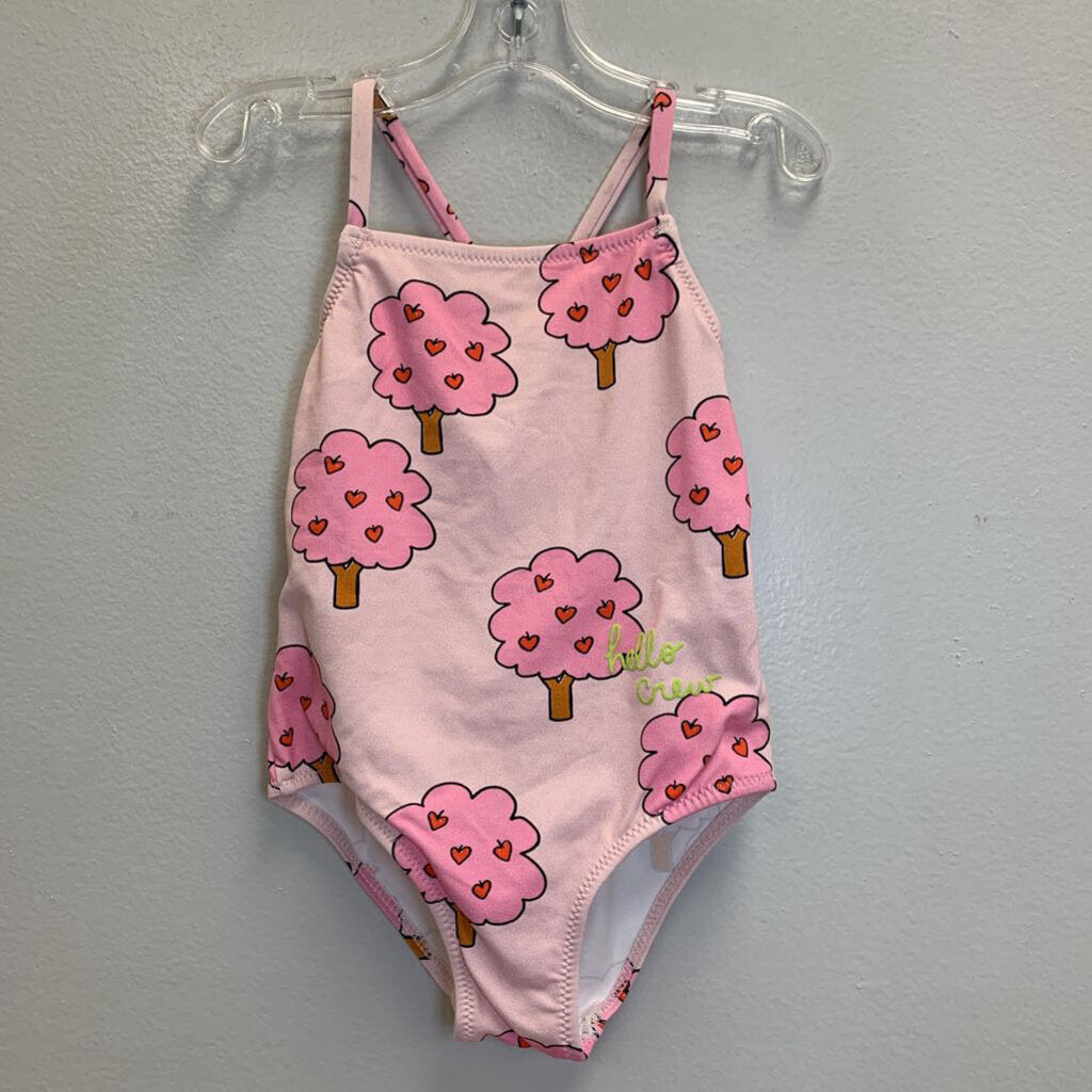 2-3: Hello Crew tree print swimsuit