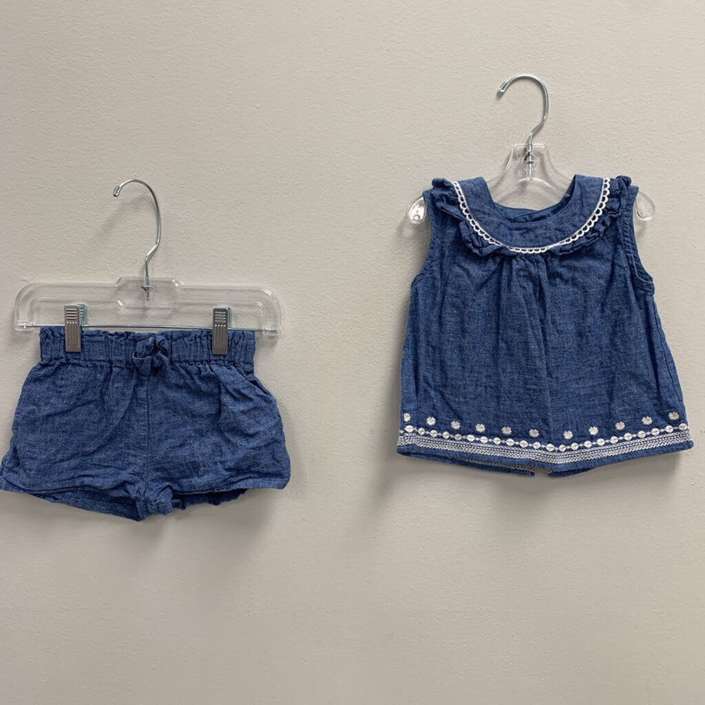 24M: Mayoral embroidered chambray set