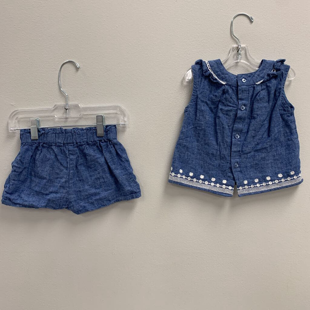 24M: Mayoral embroidered chambray set