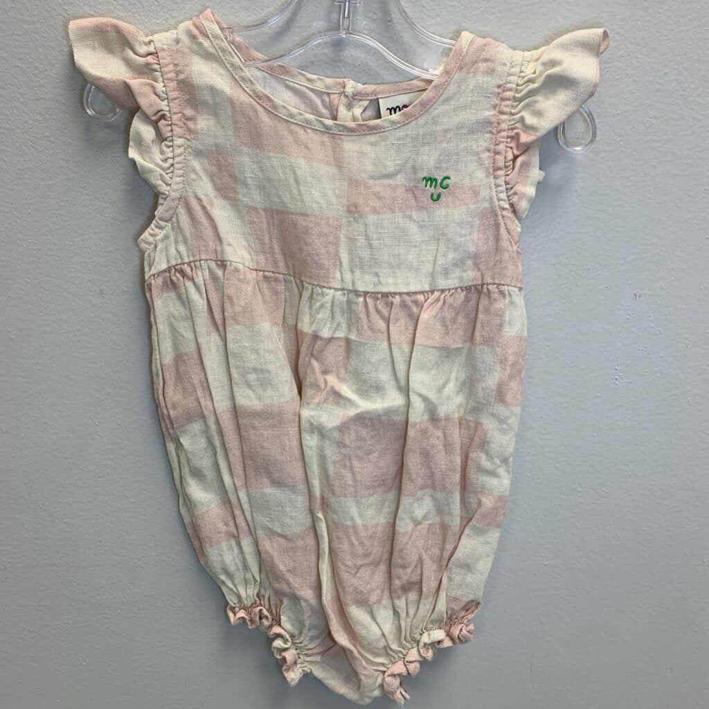 18-24M: Mon Coeur plaid bubble romper