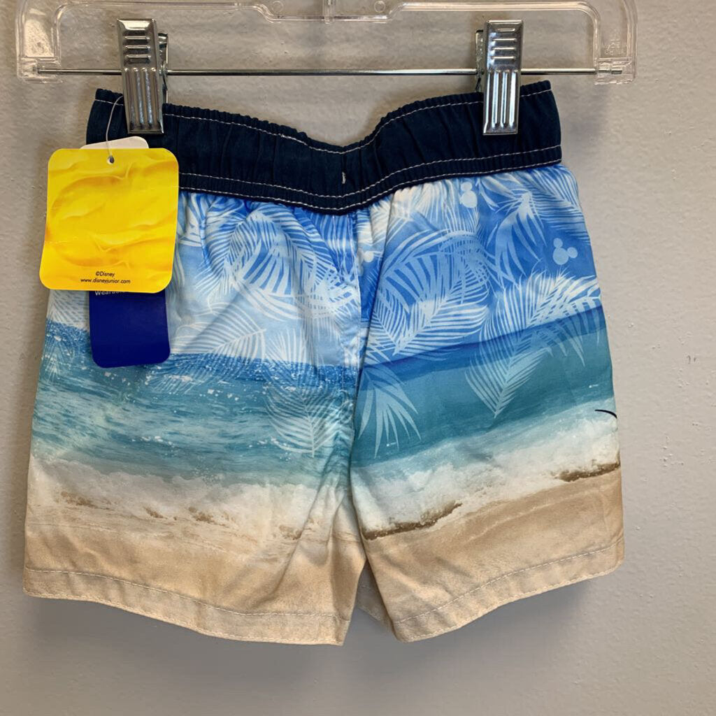 2T: Disney Junior Aloha Mickey Swim Trunks