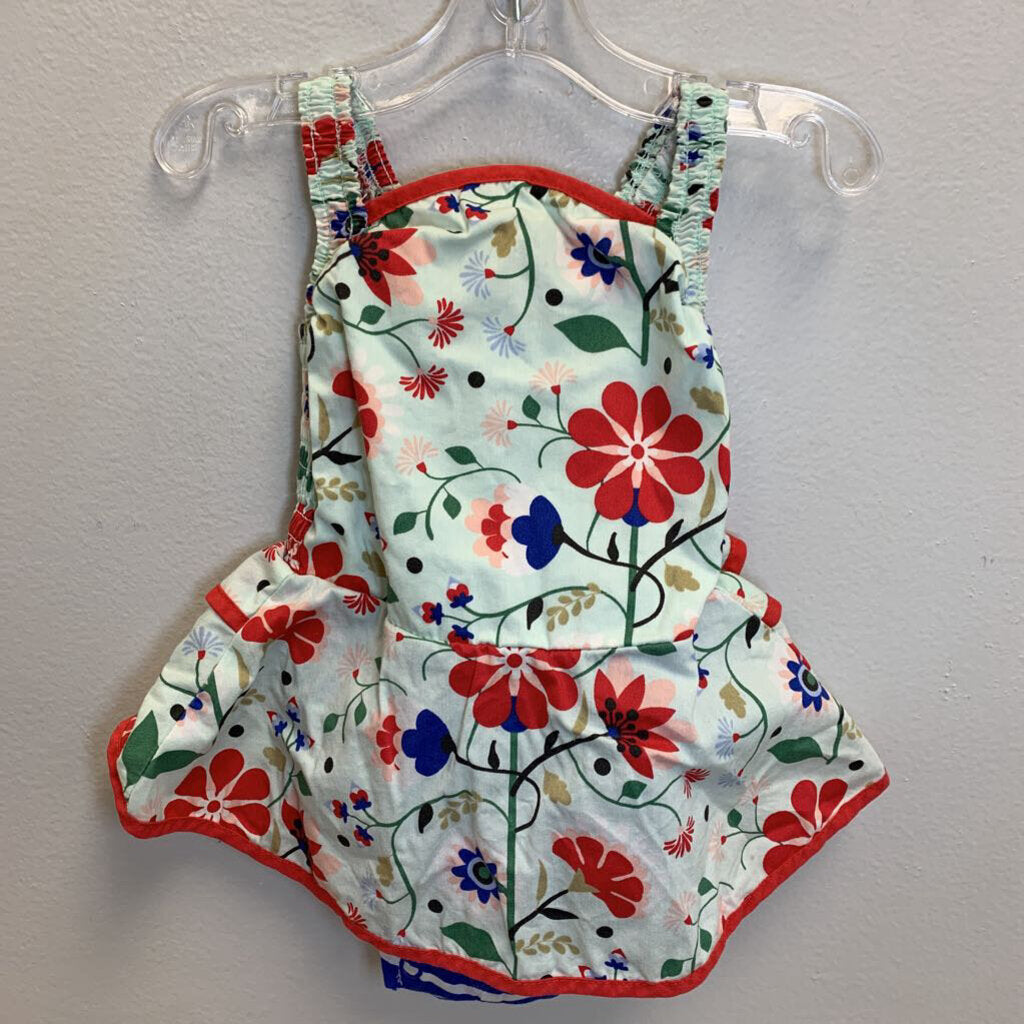 3-6M: Floral Skirted Bodysuit