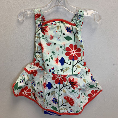 3-6M: Floral Skirted Bodysuit