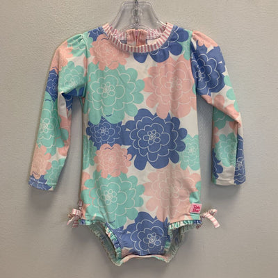 2T: Floral Rash Guard Swimsuit