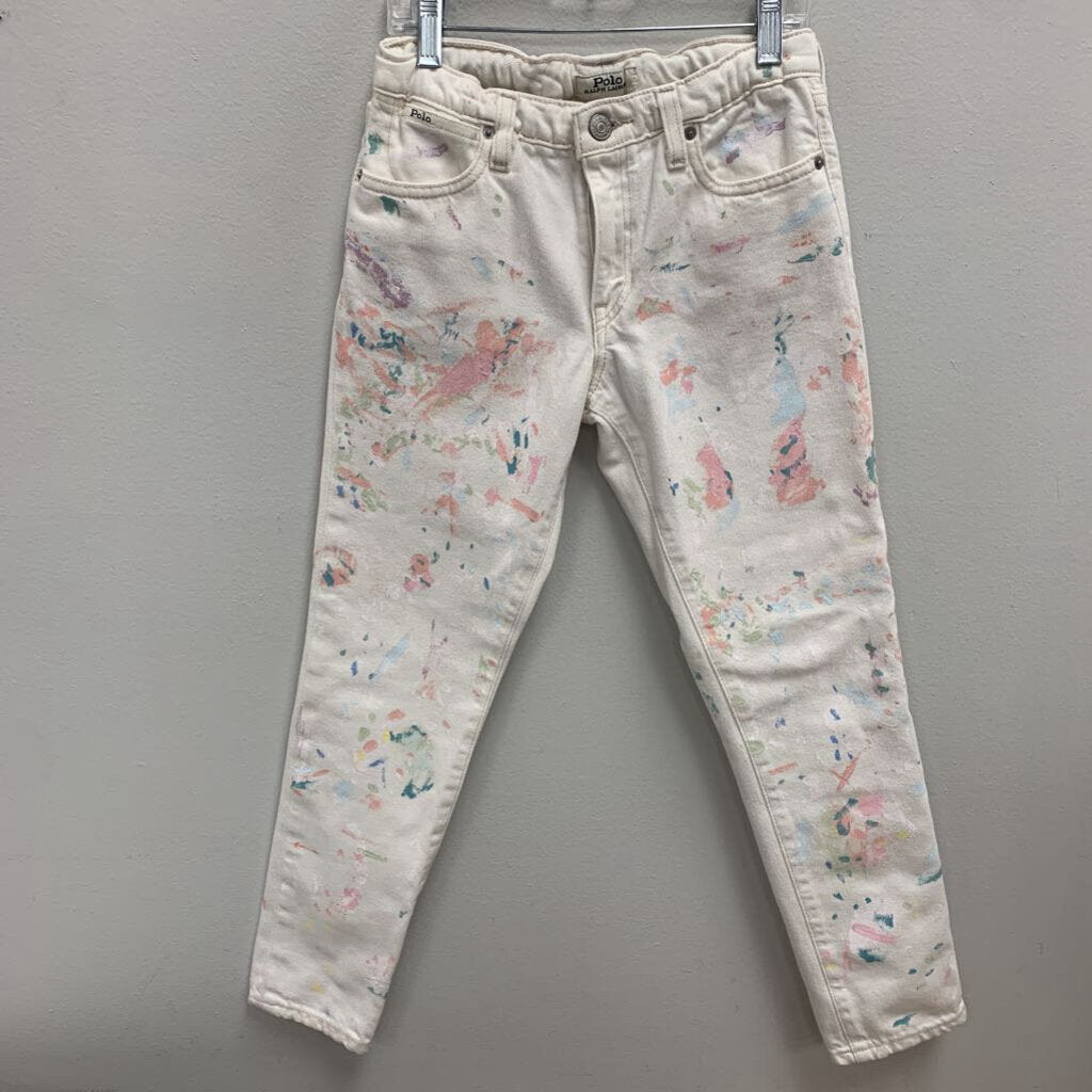 8: Paint Splatter Denim w/ adjustable waist